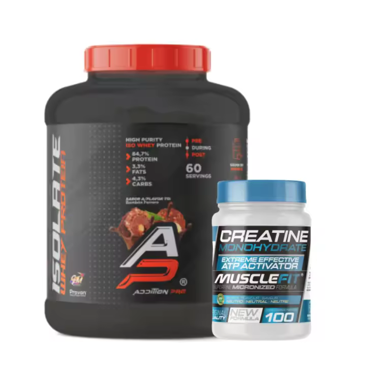 Pack Isolate Protein CFM 1800g + Creatina 300g + Shaker (regalo) - Pack Addition Pro  MuscleVip - 1