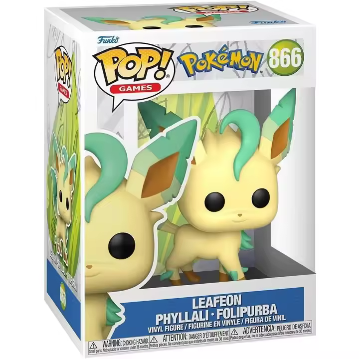 Funko Pop! 866 Games: Pokemon - Leafeon - Figura de Vinilo Coleccionable - Idea de Regalo- Mercancia Oficial - Juguetes para Niños y Adultos - Video Games Fans - Muñeco para Coleccionistas y Exposición - 1