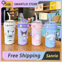 Botella Termo De Acero Inoxidable Sanrio Hello Kitty 860ml Con Palanca Para Bebidas Frías Y Caldas Kuromi Cinnamoroll Alta Capacidad - details 0