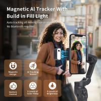Gimbal Portátil L7CPro De 3 Ejes Con Rastreo De Rostro AI Y Luz De Relleno Para iPhone/Android Ideal Para Vlogs Estabilizador Antisucción - details 10