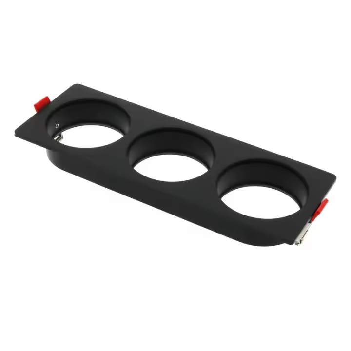 IluminaShop - Aro de Empotrar Negro Para 3 Modulos 10W Serie Cobfix - 1