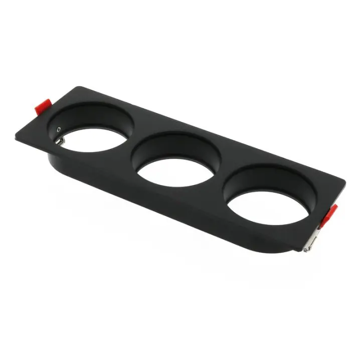 IluminaShop - Aro de Empotrar Negro Para 3 Modulos 10W Serie Cobfix - 1