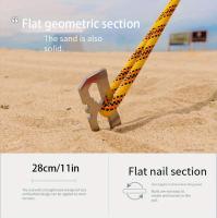 Estaca de Suelo BOPORO para Tienda de Campaña de Acero Inoxidable 28cm Ideal para Acampar Escalar y Viajes a la Playa 50 Veces Más Resistente - details 0