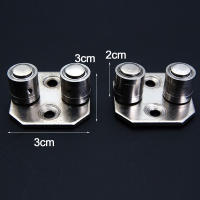 2Pcs Guía De Rueda Para Puerta Deslizante De Madera Montaje En Piso Soporte De Cima Material De Hierro Acero Y Nylon - details 5