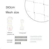 Cubierta Protectora Para Mascotas Red Flotante De Plástico Y Nylon Con Malla De Acero Para Ventanas Seguridad Anticaída Para Jardín Y Balcones - details 8