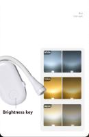 Luz De Libro Mini Portátil Con Clip Luz Nocturna USB Recargable LED Deslizable 360° Protección Ocular Para Dormitorio Y Camping - details 9