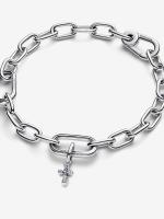Pandora - Charm Colgante mini with brilliant Cruz de Pandora ME - Plata de Legislación - details 3