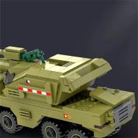 Bloques De Construcción DIY Para Niños Modelo De Artillería Self-Propelled M2 SAWT WW2 Soldado Militar Del Ejército Del Mundo War 2 - details 2