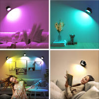 Lámpara De Pared LED Moderna RGB Con Batería USB 2000mA Control Táctil 3 Modos De Brillo Y Rotación Libre De 360 Grados Para Cocina Dormitorio Foyer Estudio Baño - details 14