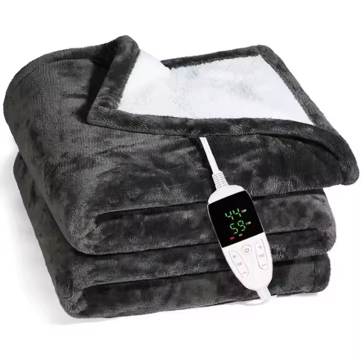 Manta eléctrica gruesa de doble cara, cubierta calefactora disponible, temperatura ajustable con Control de temporizador para invierno, nueva Manta eléctrica, 130*150 cm - 1