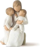 Estatua De Escultura Pintada a Mano Madre Con Niño Decoración Para Escritorio De Sala De Estar Regalo De Fiesta - details 4