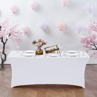 Funda De Mesa Elástica De Spandex Para 6FT/4FT Universal Ajustable Para Fiestas Banquetes Bodas Y Eventos Resistente Al Aceite Estilo Sólido - details 20