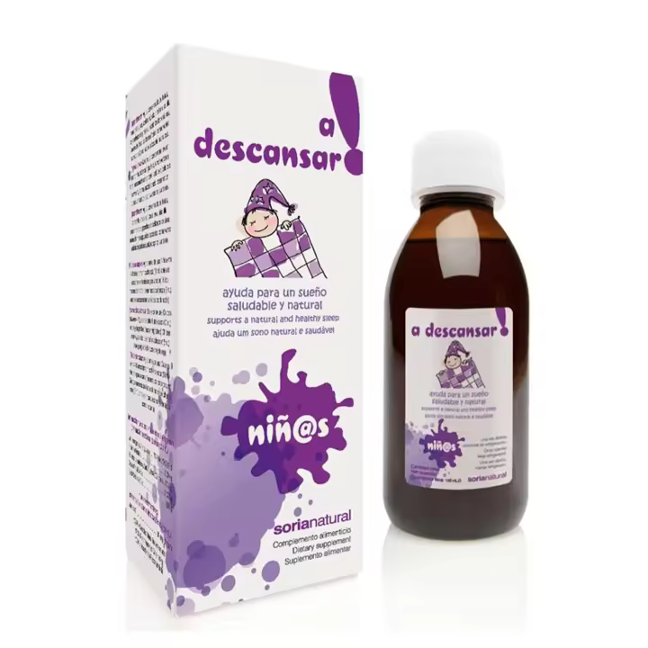 Jarabe para niños A descansar! Soria Natural – Favorece un Sueño Saludable - Ayuda a Calmar los nervios - Frasco de 150 ml. - 1