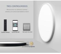 Lámpara De Techo Inteligente LED MARPOU 0.9 Pulgadas Para Dormitorio Moderna Y Ultrafina Para Habitación Control Remoto Por App - details 3