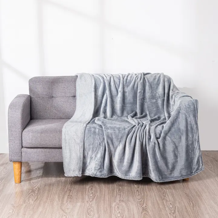 HOMESOL® | Manta sedalina para Cama Sofá y Sillón, Manta Polar Lisa de Tacto Suave Super Caliente para Adulto y Niño,Sin Arrugas - 1