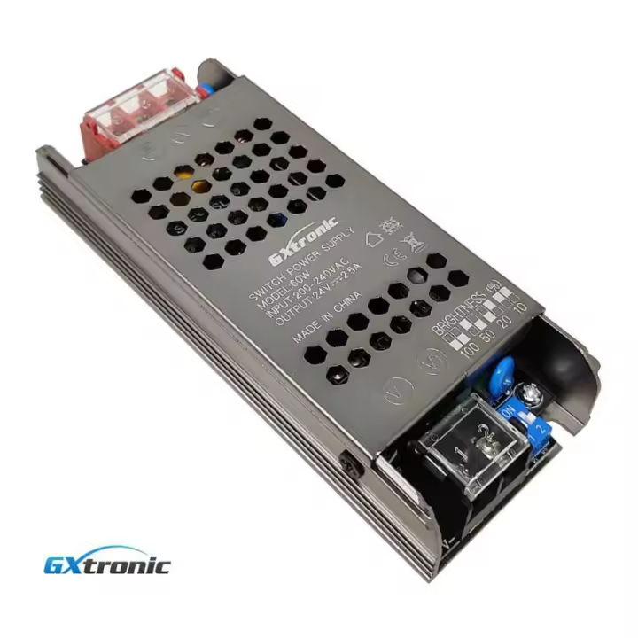 Fuente Alimentación 24V 60W 2.5A - Aluminio IP20 - GXtronic - 1