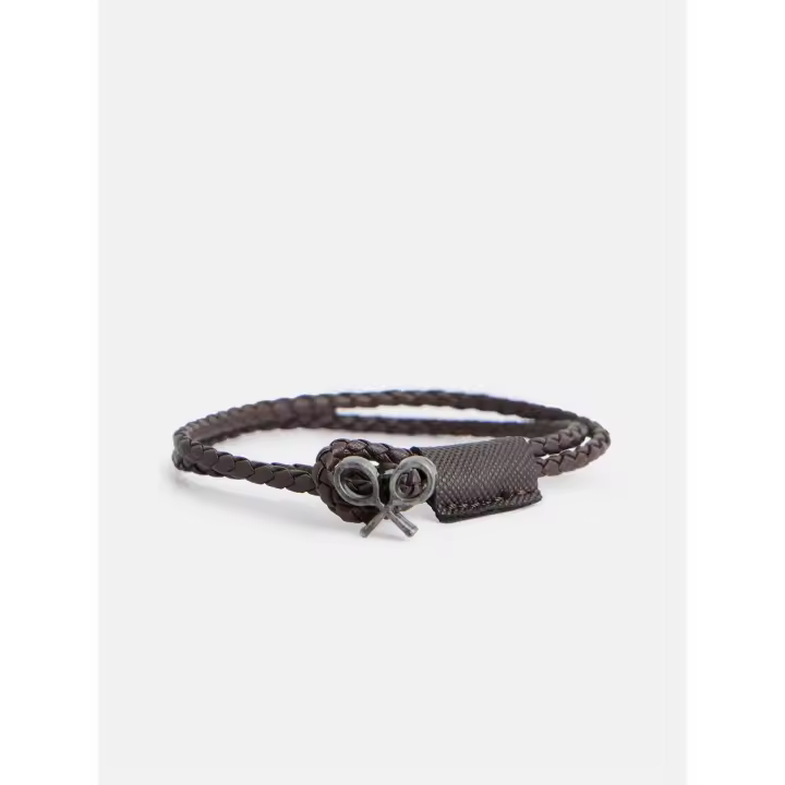 Silbon - Pulsera piel trenzada detalle raqueta - 1