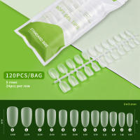 Set De Uñas Postizas De Acrílico Transparentes Fully 120pcs/bag Tamaño Mixto Para Ballet Y Ocasiones Especiales - details 8