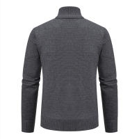 Chaqueta De Cashmere Para Hombre 2024 Suéter Tejido Caliente Y Casual De Otoño E Invierno Estilo Zipper Trenzado - details 9
