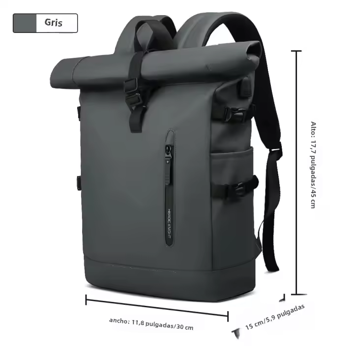 MoChila Heroic Knight Para Hombres Y Mujeres Impermeable Con Capacidad Grande Para Viajes Y Puertos Adecuada Para Portátil De 15,6 Pulgadas Material Oxford Negro Azul Green Pink - 1