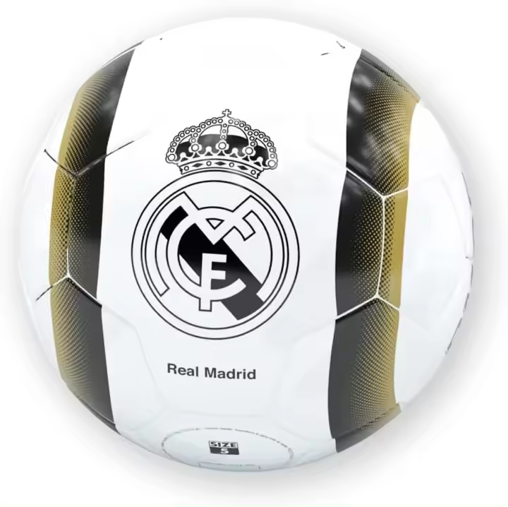 Balón de Futbol Real Madrid Grande, Licencia 100% Oficial, Color Blanco, Talla 5, Rogers - Kiglam - 1