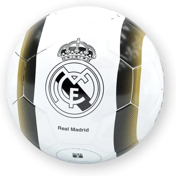 Balón de Futbol Real Madrid Grande, Licencia 100% Oficial, Color Blanco, Talla 5, Rogers - Kiglam - 1