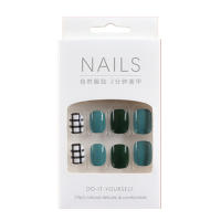 Uñas artificiales cuadradas con diseño de cristal brillante, uñas artificiales de cobertura completa para bricolaje en el hogar, Kit de manicura - details 4