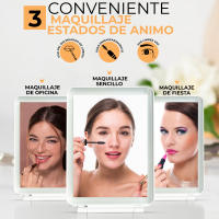 Espejo de Maquillaje con Luz Ajustable y Portátil - Diseño Compacto y Recargable - Regalo Original - details 4