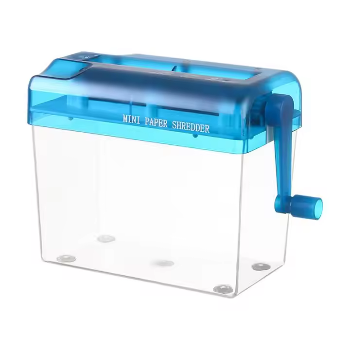 Mini Trituradora Manual De Papel A4 Máquina De Corte De Recibos Estación De Oficina Y Enseñanza Suministros Portátil Para El Hogar Y Escuela - 1