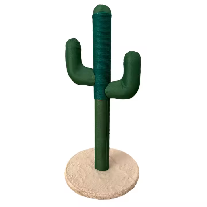 COTTECOTA-Árbol para Gatos De Cactus 40x40x86cm, Postes para Rascar Gatos ,Poste para Gatos rascador, Árbol para Rascar en forma de cactus, Actividades para gatos De Cactus De Cactus Vertical Rascador Interactivo para Gatitos Pequeño Árbol Rascador - 1