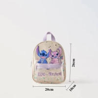Nueva Mochila Disney Para Niños Y Niñas Con Estampado De Stitch En Color Off-White Decoración De Estrella De Lentejuelas Transparente Y Estilo Lindo De Alta Calidad - details 0
