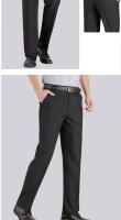 Pantalones Formales Para Hombre Verano Delgado Otoño Grueso Negro Azul Gris Elástico Negocios Sueltos Talla Grande Oficina - details 3