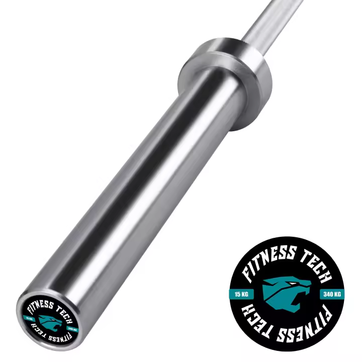 Fitness Tech Barra Olímpica 2m * 50mm 4 rodamientos 340kg Barras para peso libre - 1