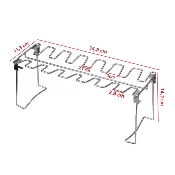 Soporte De Barbacoa Para Pollo Y Piernas De Cerdo En Acero Inoxidable Antideslizante Y No Adherente Herramienta De Cocina Resistente Al Calor Para Asado Y Horno - 1