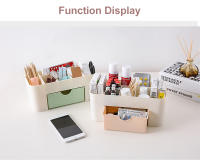 Caja De Almacenamiento Para Maquillaje Grande Organizador De Joyería Y Pinturas Para Uñas En La Mesa Contenedor De Maquillaje - details 0