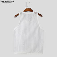 Camiseta De Hombre Para Verano Con Transparencia Y Malla Sin Mangas Estilo Casual Streetwear Moda 2024 Tallas S-5XL INCERUN - details 8