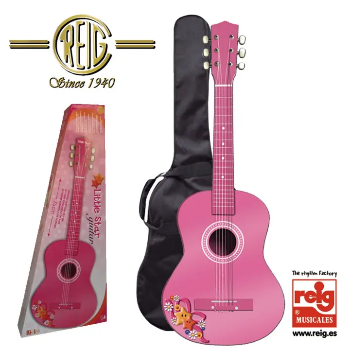 Guitarra Madera Color Rosa 75 Cm (Reig 7066) - 1