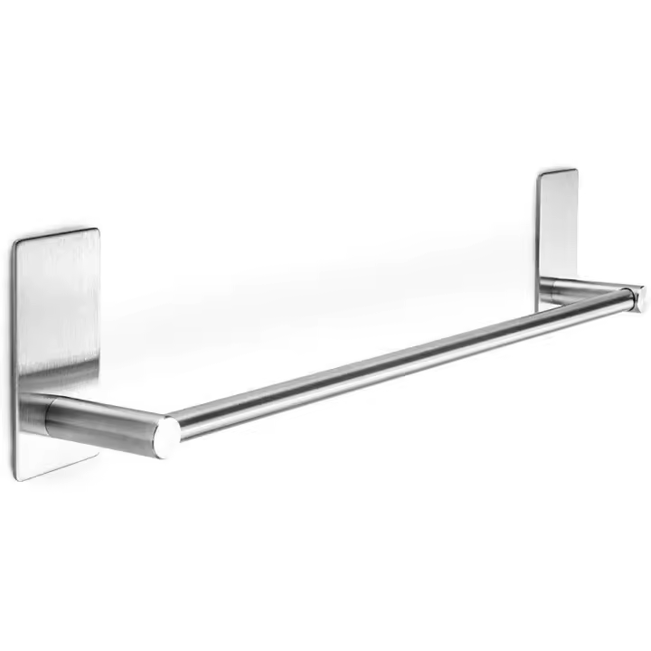 Adhesivo Fuerte Toalleros de Barra 40cm,Acero inoxidable 304, 3MAdhesivo,impermeable completo (plata) - 1