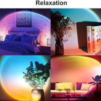Lámpara De Ambiente Arcoíris Proyector De Puesta De Sol Luz De Noche Para Decoración De Habitación Y Pared Estilo Tiktok - details 4
