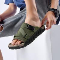 Zapatillas De Verano Ajustables Para Hombre Antideslizantes Cómodas Tallas 39-45 Color Negro Caqui Verde Uso Exterior - details 11