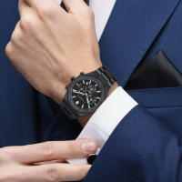 Reloj De Hombre SAPPHERO Resistente Al Agua De Acero Inoxidable Estilo Negocios Con Mostrador De Fecha Y Timer Preciso Regalo Excelente - details 13