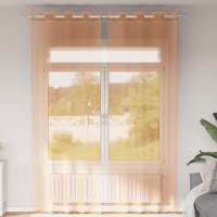 vidaXL Cortinas de gasa con ojales 2 uds en color Azul real/Rosa/Marrón claro y más | protección solar decorativa para ventanas hogar oficina dormitorio fácil de instalar - details 3