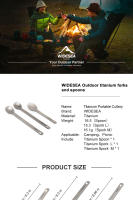 Widesea Cuchara De Titanio Para Camping Y Viajes Utensilios De Comedor Ultraligeros Para Pícnic Y Senderismo No Desechables - details 0
