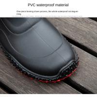 Botas De Lluvia Para Hombre 2024 Nueva Takeaway Rider Sito De Construcción Zapatos De Goma Impermeables Para Cocina Pesca - details 4