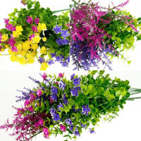12 Bundles De Flores Artificiales Para Exteriores Resistentes Al UV Plantas De Plástico Para Jardín Patio Porche Decoración De Boda Farmacia Hogar Estilo Multicolor - details 6