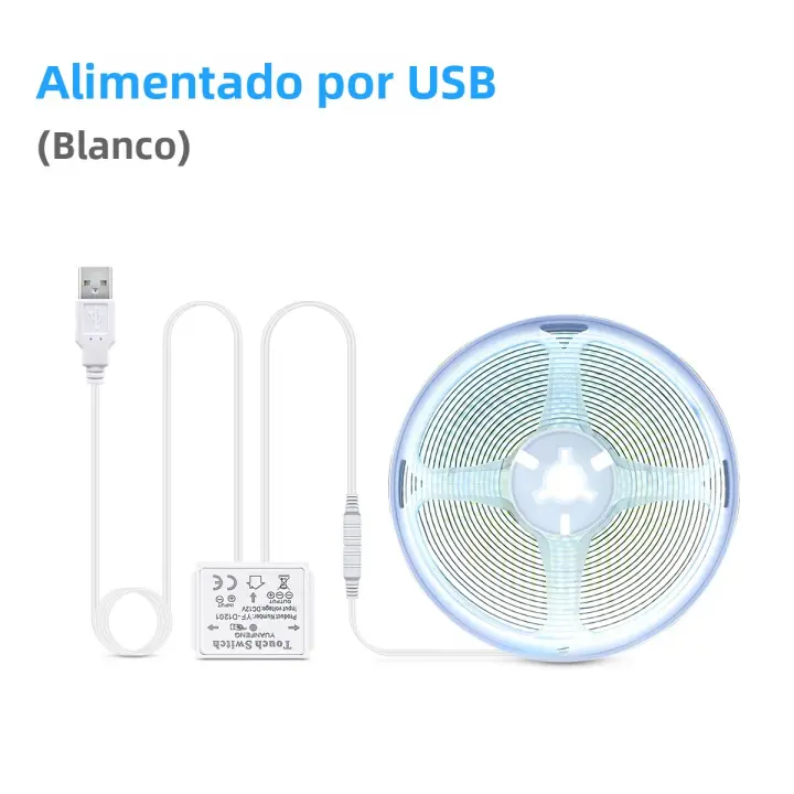 Tira De LED COB USB 5V Con Sensor Táctil De Espejo Acrílico Luz De Maquillaje Dimmer Decoración Para El Hogar Sin Impermeabilidades - 1