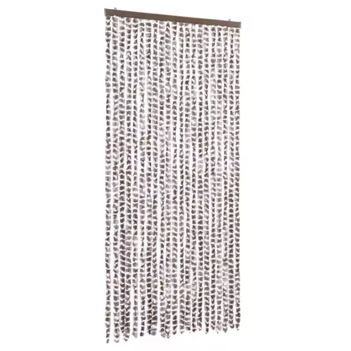 vidaXL Cortina Antimoscas Persiana Chenilla 90x200 cm Color Taupe,  Gris y negro,  dark brown and beige y mas - 1