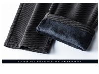 Pantalones Casuales De Corduroy Para Hombre Invierno Grueso Y Cálido Estilo Clásico Recto Trousers Térmicos De Fleece Moda Negocios - details 17