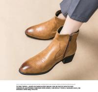 Botas De Negocios Para Hombre Estilo Británico Vintage Hechas a Mano En Cuero PU Botas De Tobillo Materiales De Suela Y Lining De PU - details 7