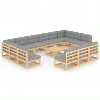 VIDAXL 3077249 conjunto de muebles exteriores para el jardín con un acabado marrón y gris vida xl - 1